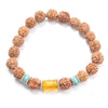Rudraksha Beads Six Words Mantra Charm Bracelet