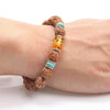 Rudraksha Beads Six Words Mantra Charm Bracelet