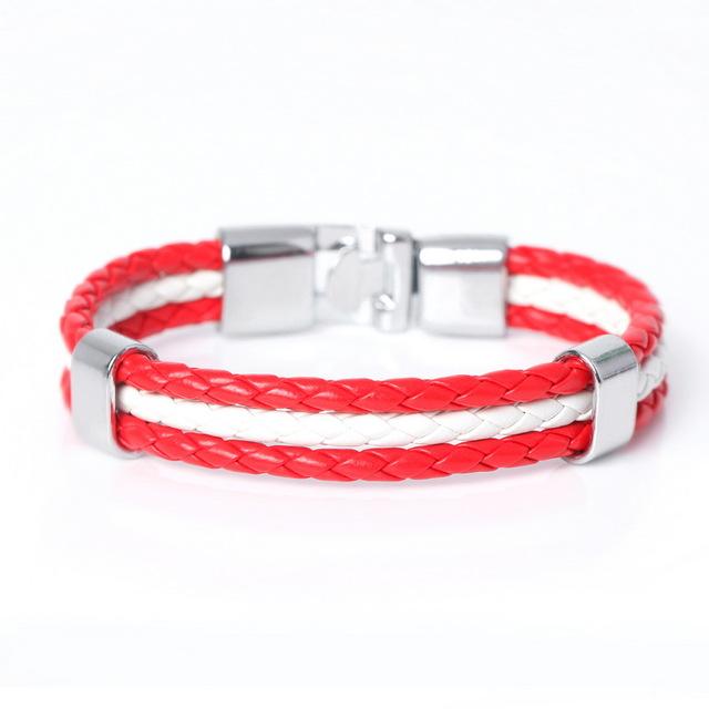 Unisex Canada Flag Leather Bracelet - Zodeys