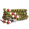 Natural Sandalwood Buddhist Wood Prayer Bracelet