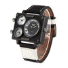 Suede Brown & Rose Gold Triple-Face Watch