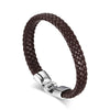 Braided Leather Coffee Bracelet - Zodeys