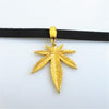 Suede Leather Gold Pot Leaf Choker