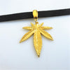 Suede Leather Gold Pot Leaf Choker