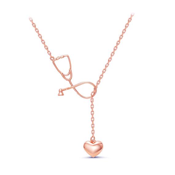 Stethoscope Heart Pendant Necklace