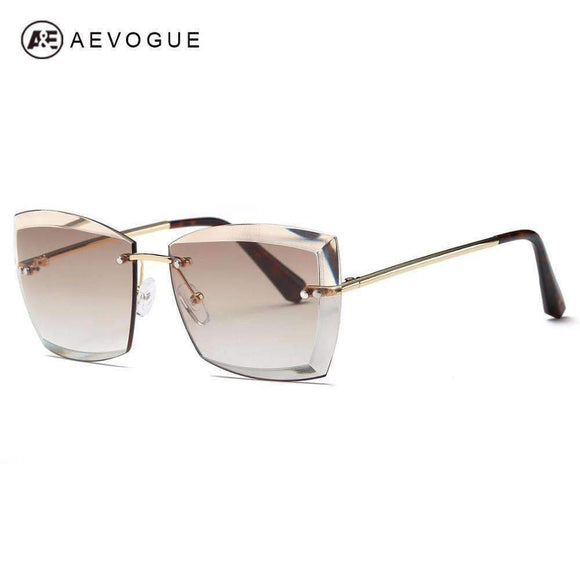 Squared Rimless Diamond Cut Shades
