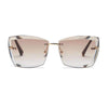 Squared Rimless Diamond Cut Shades