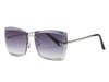 Squared Rimless Diamond Cut Shades