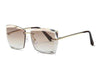 Squared Rimless Diamond Cut Shades