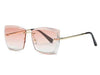 Squared Rimless Diamond Cut Shades