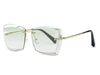 Squared Rimless Diamond Cut Shades