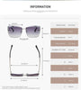 Squared Rimless Diamond Cut Shades