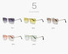 Squared Rimless Diamond Cut Shades