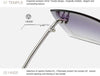 Squared Rimless Diamond Cut Shades