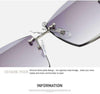 Squared Rimless Diamond Cut Shades