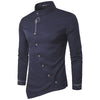 Men's Oblique Button-Up Casual Shirt - Zodeys