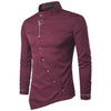 Men's Oblique Button-Up Casual Shirt - Zodeys