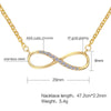 Gold Rhinestone Paved Infinity Charm Necklace - Zodeys