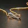 Gold Rhinestone Paved Infinity Charm Necklace - Zodeys