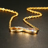 Gold Rhinestone Paved Infinity Charm Necklace - Zodeys