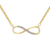 Gold Rhinestone Paved Infinity Charm Necklace - Zodeys