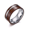 Polished Tungsten Carbide Wood Ring - Zodeys