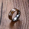 Polished Tungsten Carbide Wood Ring - Zodeys