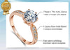 1.75ct Polished Austrian Crystal Rose Gold Ring - Zodeys