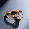 1.75ct Polished Austrian Crystal Rose Gold Ring - Zodeys