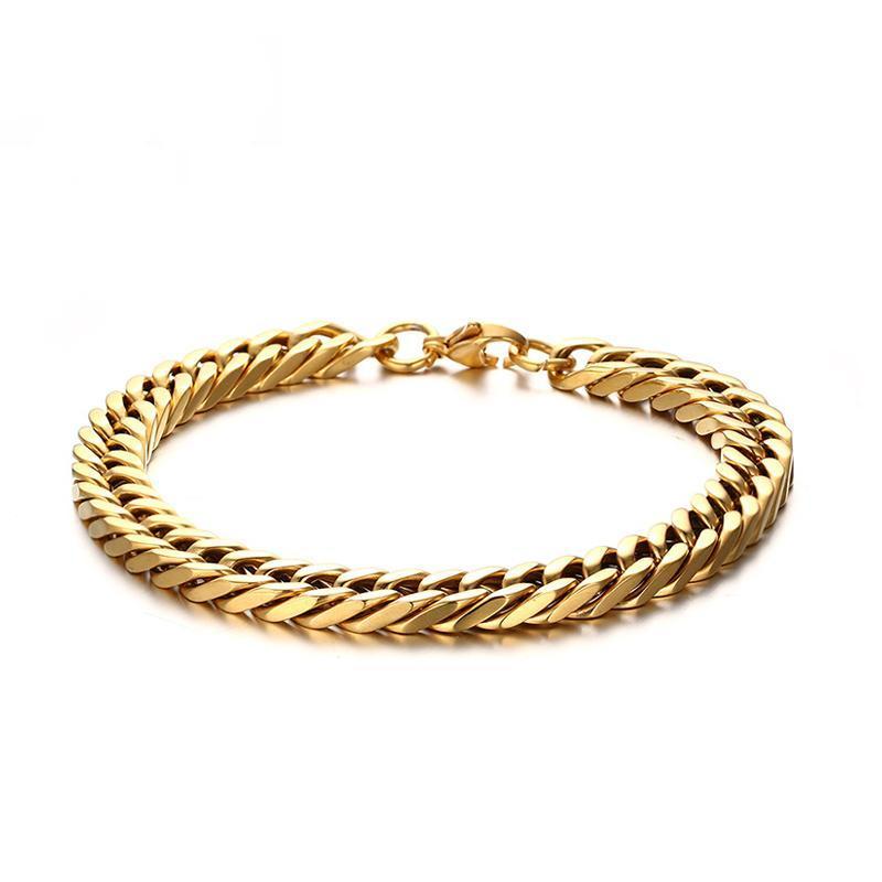 Men's Kingpin Cut Gold Chain Bracelet - Zodeys