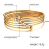 Stacked Wire Chain Bead Ball Bangles