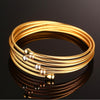 Stacked Wire Chain Bead Ball Bangles