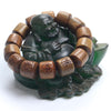 Natural Verawood Engraved Buddha Prayer Beads Bracelet