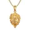 Gold Lion Head Pendant Necklace - Zodeys