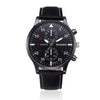 MiGeer Space Black Bowery Analog Leather Watch