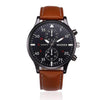 MiGeer Space Black Bowery Analog Leather Watch