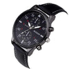 MiGeer Space Black Bowery Analog Leather Watch