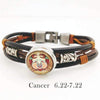 Hazel Copper & Sanded Leather Zodiac Bracelet - Zodeys