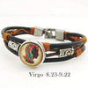 Hazel Copper & Sanded Leather Zodiac Bracelet - Zodeys