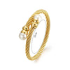 Golden Pearly Gates Twisted Singapore Chain Bangle - Zodeys