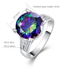 Rainbow Topaz Sterling Silver Engagement Ring