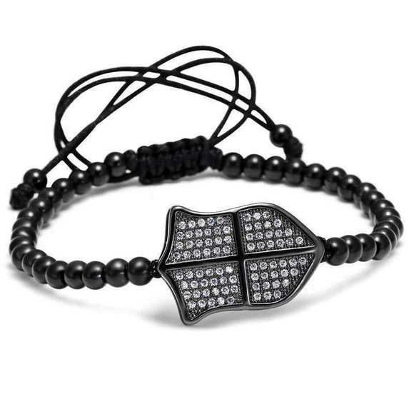 Micro Pave Shield Charm Bracelet - Zodeys