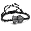 Micro Pave Shield Charm Bracelet - Zodeys