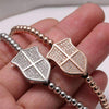 Micro Pave Shield Charm Bracelet - Zodeys