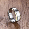 Gold Ridged Edge Steel Ring - Zodeys