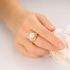 Creamy Pearl Gold Venus Ring - Zodeys