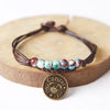 Ceramic Beads & Wax Rope Zodiac Bracelet - Zodeys