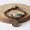 Ceramic Beads & Wax Rope Zodiac Bracelet - Zodeys