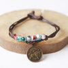 Ceramic Beads & Wax Rope Zodiac Bracelet - Zodeys