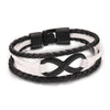 Infinity Leather Chain Bangle Bracelet - Zodeys